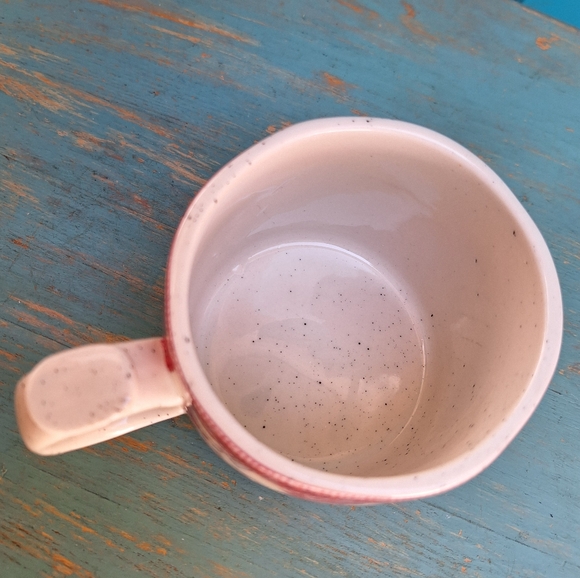 J Mug Anthropologie Coffee Cup Vintage Mugs Pink Ornate Speckled Stone - Picture 14 of 17